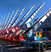 198彩开户云梯车-山东鹿鸣机械设备-云梯上料车